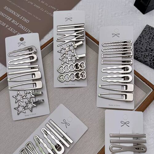 Women Metal Y2K Hair Clips Exquisite Duckbill Clip Girls Hai