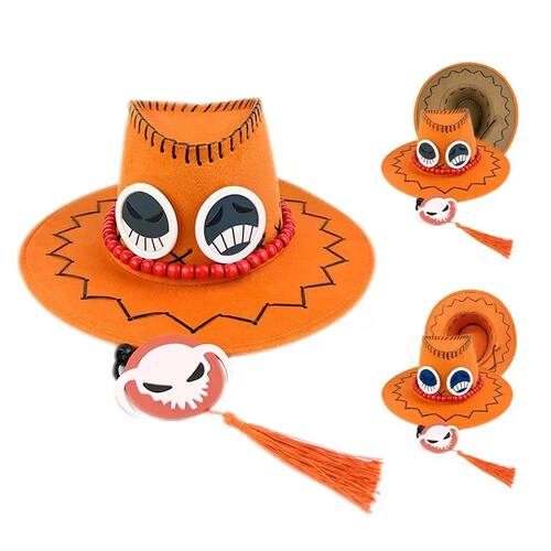Cartoon Character Pirate Ace Jazz Cowboy Hats Outdoor Sun Ha