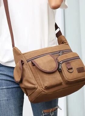 Heren Casual Sling Bag Messenger Crossbody Schouder Unisex R