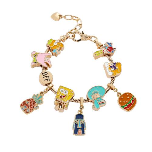 Cartoon SpongeBob SquarePants Bracelet - BFF Letter Pineappl