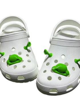 3pcs/set Cartoon Shrek nose ears For Crocs Charms Shoe Charm