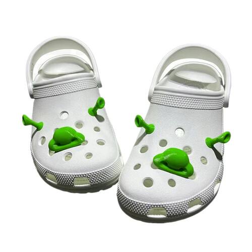 3pcs/set Cartoon Shrek nose ears For Crocs Charms Shoe Charm