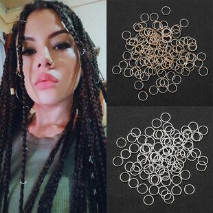 50Pcs Mix Color Charms Hair Braid Hair Rings Dread Dreadlock