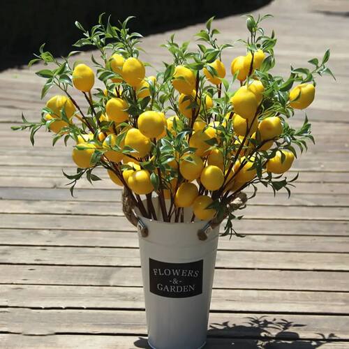 Lemon Branches With Fruit Simulation Green Plants Fresh Home