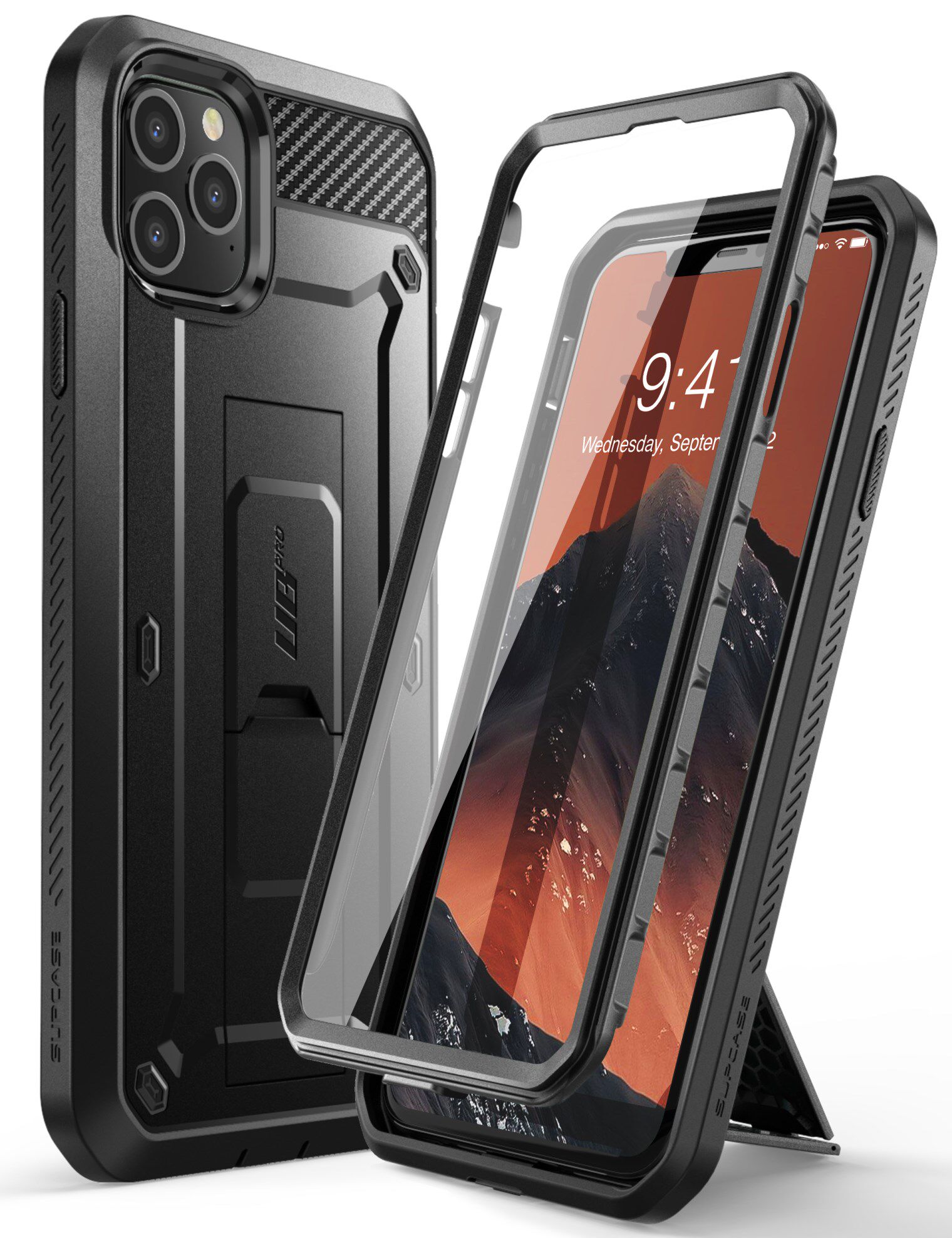 supcase适用苹果iPhone11Pro Max带一体膜支架苹果12保护壳防摔壳