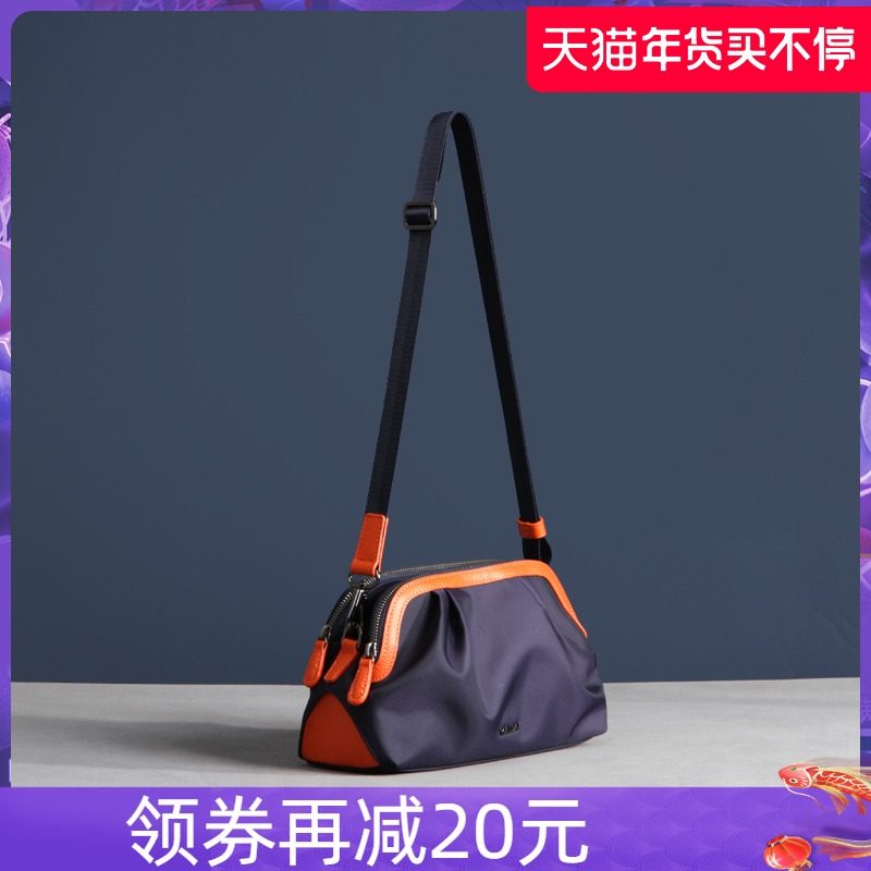 娅黛品牌斜挎包女尼龙牛津布2022新款百搭休闲中年妈妈女士帆布包