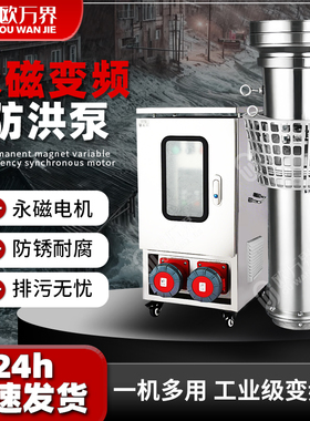 永磁变频轻便型抗旱大流量应急抢险防汛排涝泵380v海水养殖