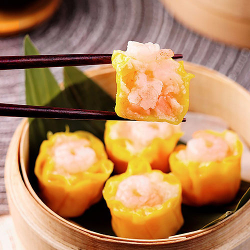 速冻食品广式早茶干蒸虾仁烧卖