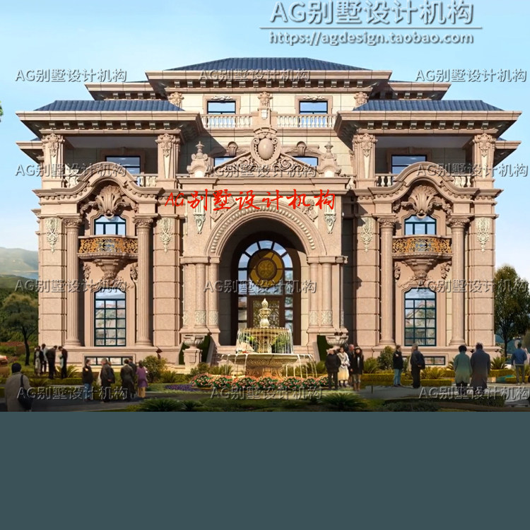豪华欧式四层乡村自建别墅设计建房设计图纸别墅设计施工图效果图