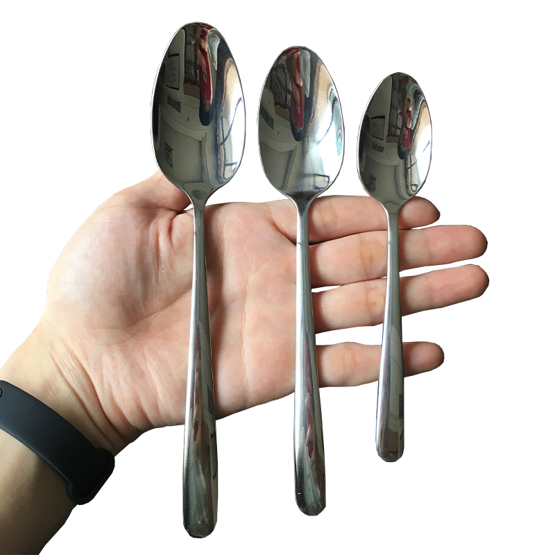 尖勺子主餐调羹304不锈钢厚家用餐勺西餐勺更汤勺儿童成人更西餐
