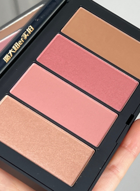 Nars/娜斯银色限量颊彩盘Full Dimension 1香槟高光腮红修容四色