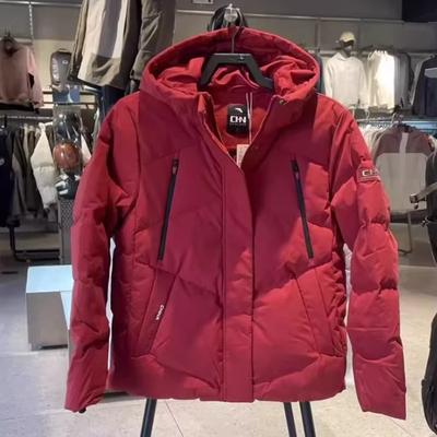 安踏正品冰甲女装2025冬新款时尚潮保暖短款连帽羽绒服162547906