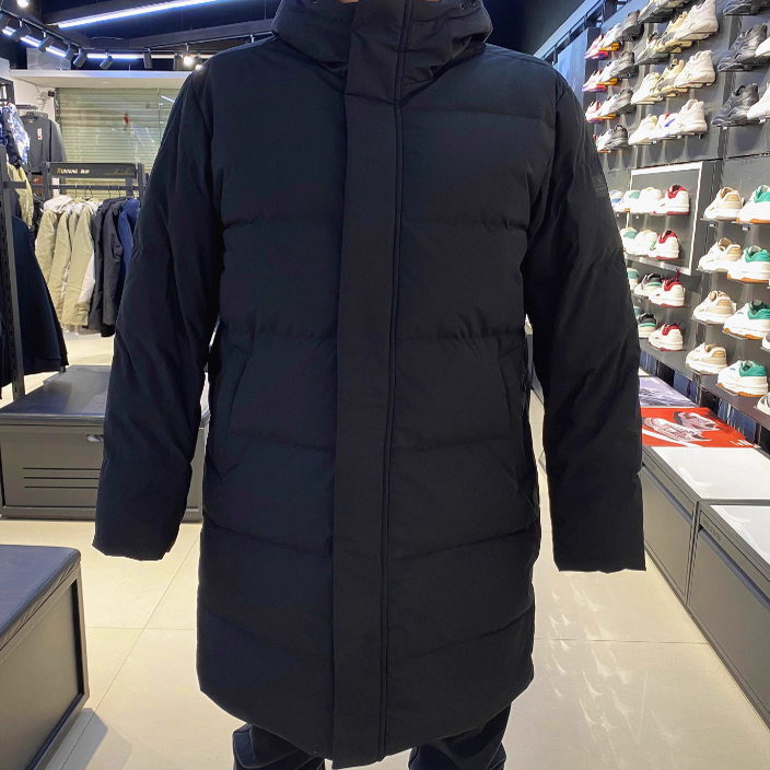 安踏正品综训男中长羽绒服2024冬新款防泼水舒适羽绒服152517904