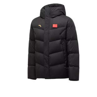 安踏正品男装2025冬新款赞助国家队连帽运动短款羽绒服452540108