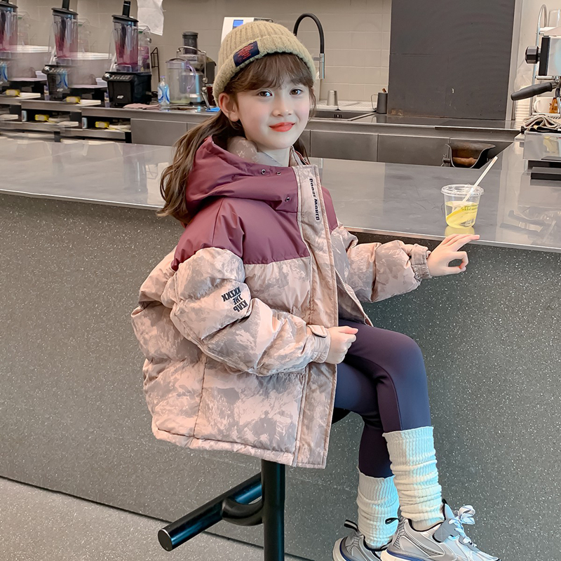 女童羽绒服冬款短款棉服