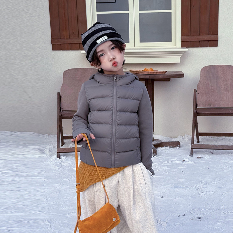 亲子装2025新款冬童装轻薄羽绒服