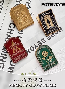 遵爵黄铜夹旅行手账夹水彩画夹写生便携水粉绘画夹子邮票夹拾光印象磨砂金铜金属夹复古质感小夹子画画固定夹