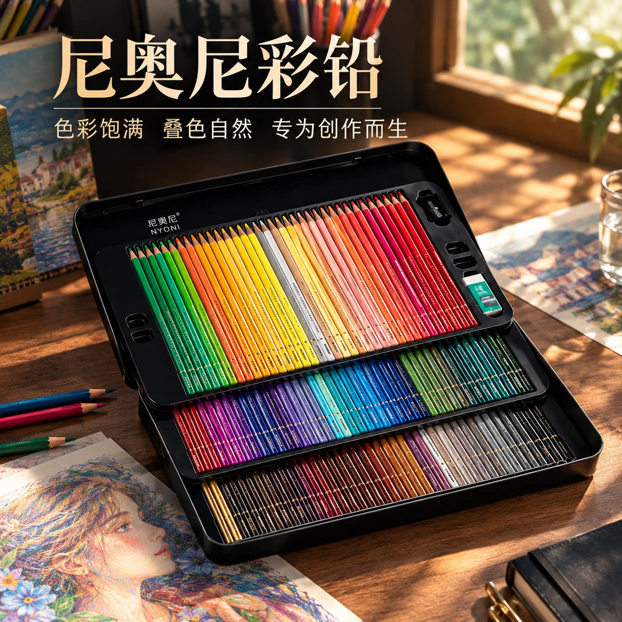 【官方正品】尼奥尼专业油性彩铅