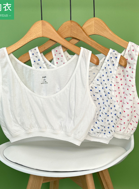 ab女士中老年汗衫纯棉薄款背心式文胸罩妈妈内衣全棉老人奶奶睡衣