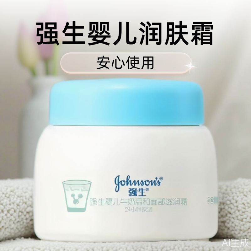强生婴儿面霜新生宝宝儿童香香擦脸女滋润保湿补水身体乳润肤乳霜