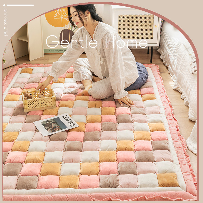 蔓越家 北欧ins风四季绒地垫卧室加厚长方形床边垫茶几榻榻米地毯,居家布艺,靠垫/抱枕,淘宝优惠券,粉丝福利购,淘宝优惠卷