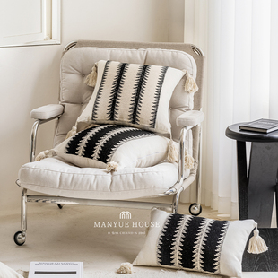 蔓越家 中古风棉麻抱枕抱枕套客厅沙发靠枕北欧民宿床头靠垫含芯