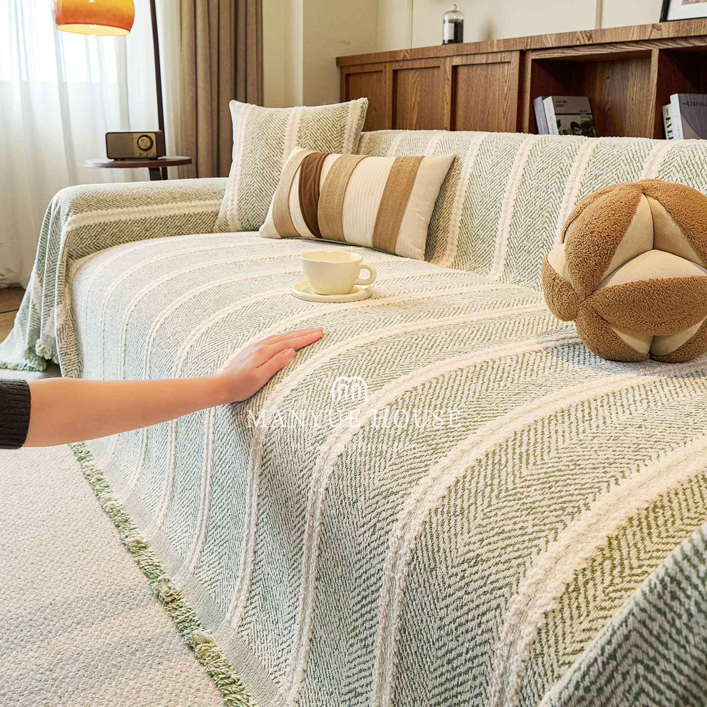 蔓越家 复古风雪尼尔沙发巾盖布全盖一片式沙发毯子套罩四季通用,居家布艺,沙发套,淘宝优惠券,粉丝福利购,淘宝优惠卷