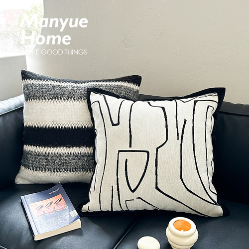 抱枕套羽丝棉羊毛腰枕靠垫