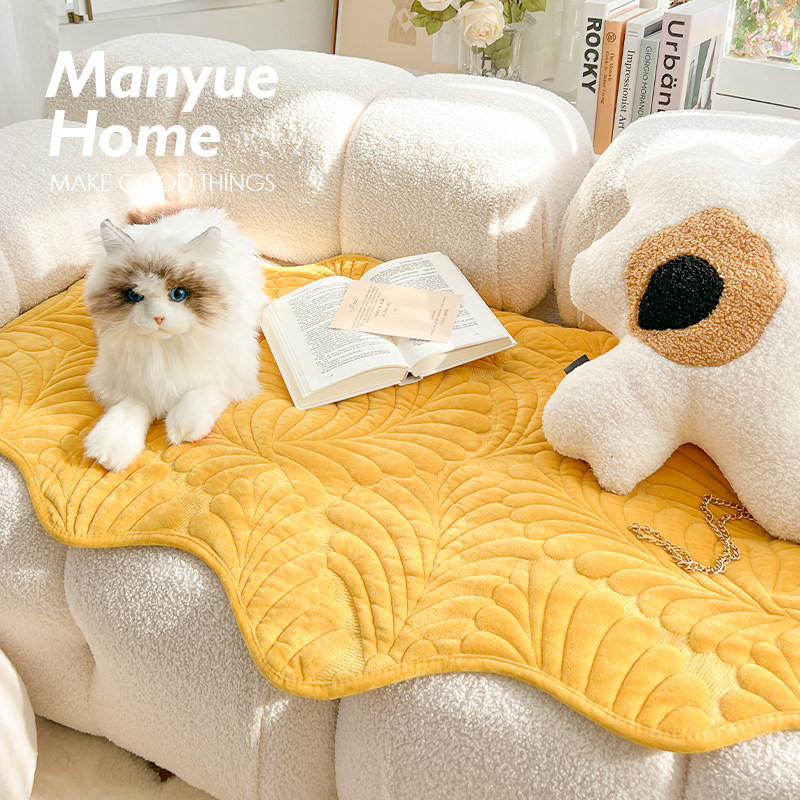 蔓越家ins北欧牛奶绒沙发垫