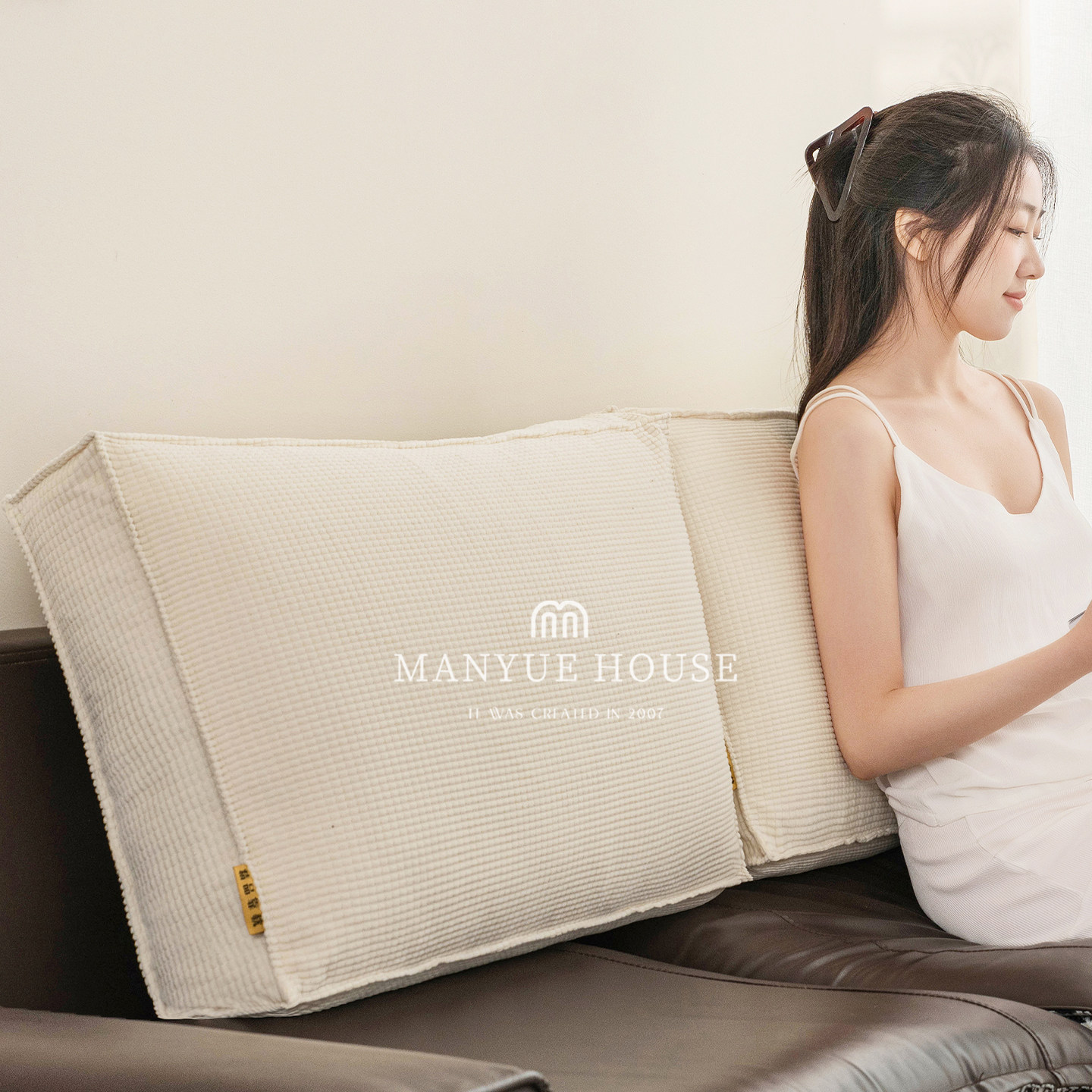 蔓越家 奶油风玉米绒长方形靠枕客厅沙发腰靠枕床头靠垫软包含芯,居家布艺,靠垫/抱枕,淘宝优惠券,粉丝福利购,淘宝优惠卷