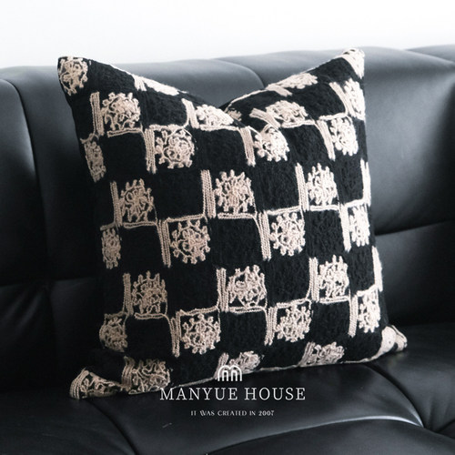 抱枕套不含芯羽丝棉样板间腰枕