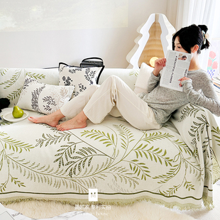 蔓越家 原创 雪尼尔沙发巾全铺全盖一片式沙发垫沙发套罩盖布全包