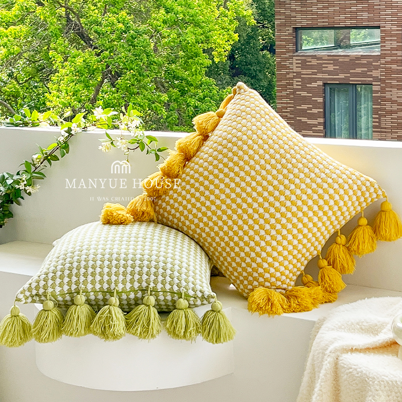 蔓越家薄荷绿ins风抱枕不含芯