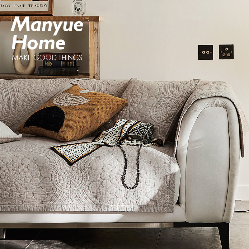蔓越家夏季复古侘寂风沙发垫全棉简约坐垫沙发套罩靠背巾纯棉座垫,居家布艺,沙发垫,淘宝优惠券,粉丝福利购,淘宝优惠卷