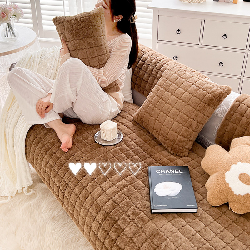 蔓越家 高级摩卡毛绒沙发垫客厅沙发套罩防滑坐垫四季绒面靠背巾,居家布艺,沙发垫,淘宝优惠券,粉丝福利购,淘宝优惠卷