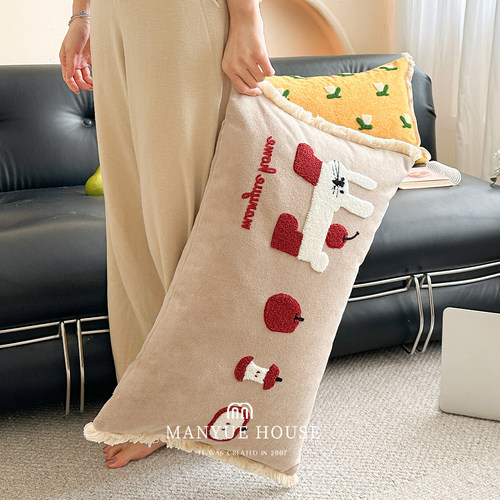 蔓越家少女心抱抱绒沙发长条腰枕