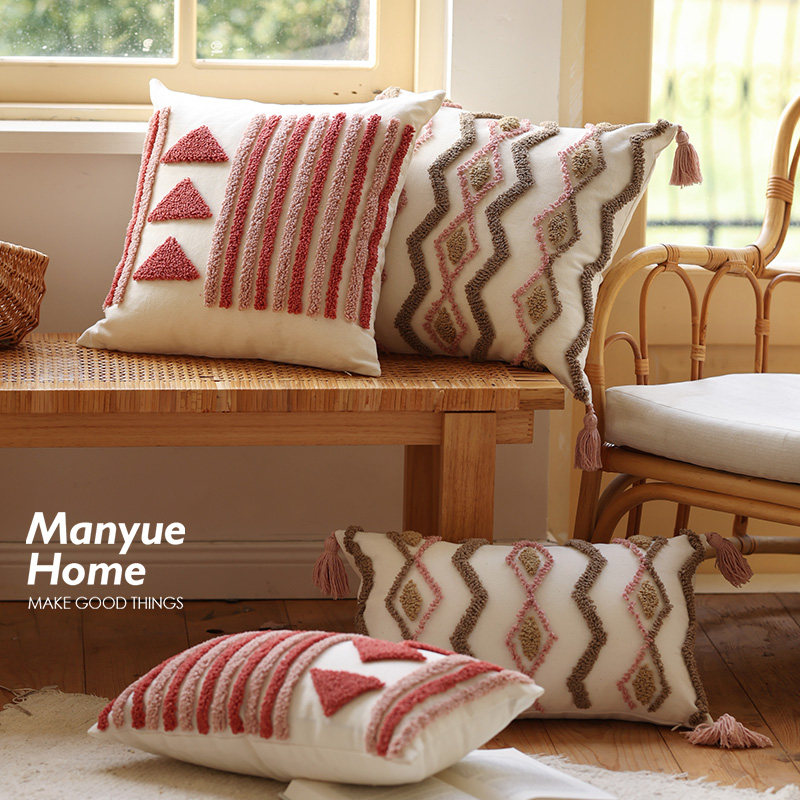 蔓越家简约网红棉麻抱枕不含芯