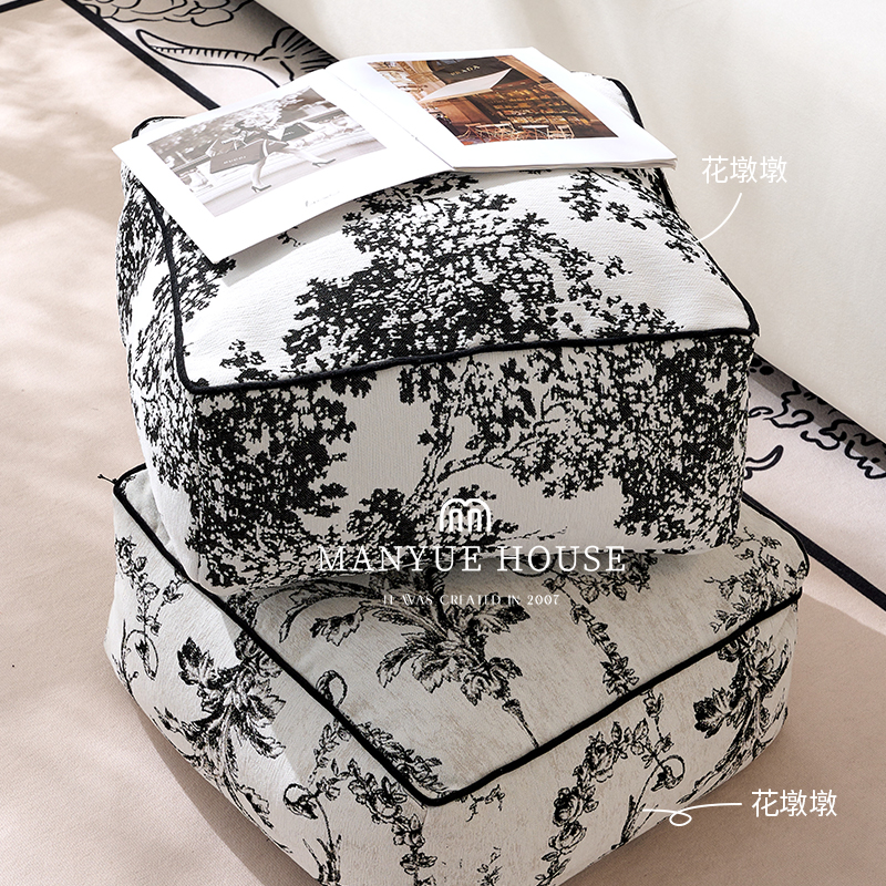 法式复古雪尼尔脚踏垫可拆洗