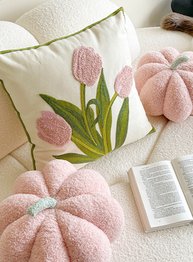 蔓越家 王炸性价比 ins郁金香抱枕靠垫可爱靠枕床头腰枕抱枕套