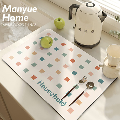 厨房台面碗筷沥水垫速干