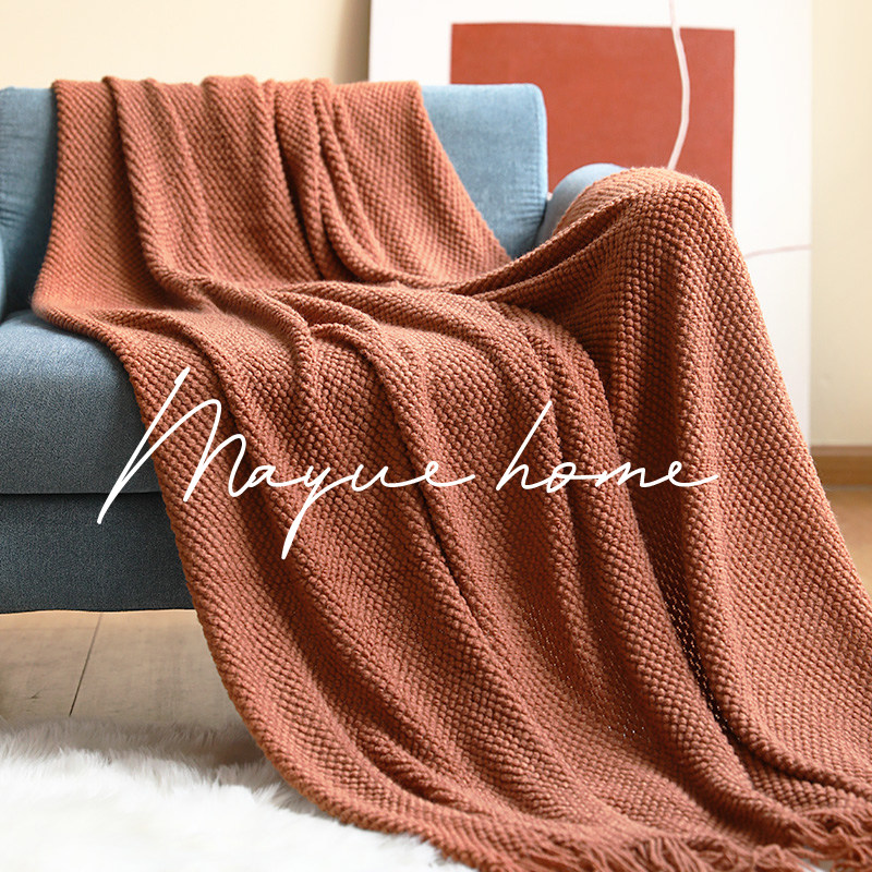 蔓越家 ins风客厅沙发毯盖毯针织菠萝格午睡毯沙发休闲毯沙发套罩,居家布艺,沙发套,淘宝优惠券,粉丝福利购,淘宝优惠卷