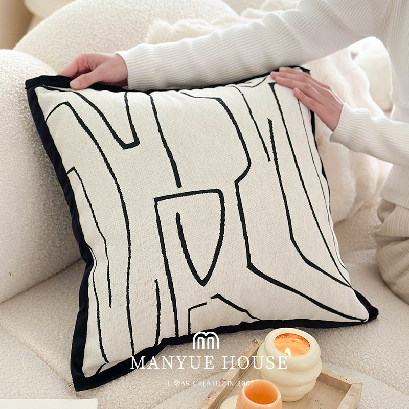 抱枕套不含芯羽丝棉雪尼尔靠垫