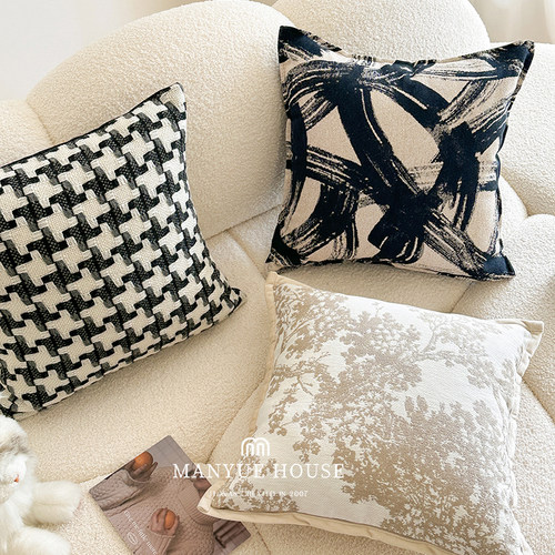 方形靠垫套羽丝棉卧室床头抱枕