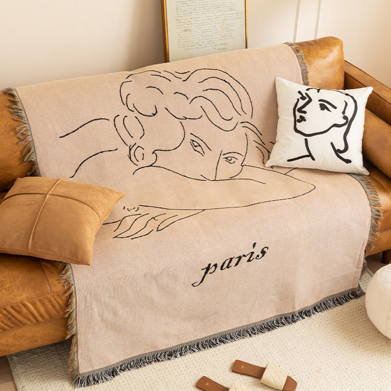 蔓越家 ins风复古文艺沙发毯客厅单人沙发巾盖布盖巾挂毯背景布,居家布艺,沙发套,淘宝优惠券,粉丝福利购,淘宝优惠卷