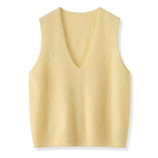 一线拉绒马甲百搭外穿女针织衫背心坎肩外搭叠穿无袖毛衣马夹背心