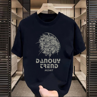 学生宽松运动上衣圆领打底衫oclin短袖T恤印制t百搭潮流涂鸦印花