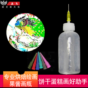 果酱壶画眼睛果酱画瓶裱花笔裱花瓶LUC饼干馒头翻糖描线厨师裱花
