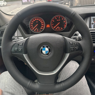 宝马X5专用手缝方向盘套X6 X1 X2 X3全包3系325li把套E70 E90 F18