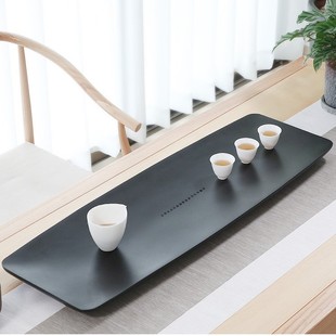 家用高档正宗天然乌金石茶盘大号磨光石头茶海茶托盘 特价 抛光