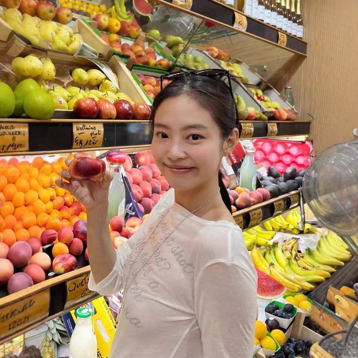 现货 韩国设计师gila天丝字母T恤韩系女装jennie同款显瘦长袖